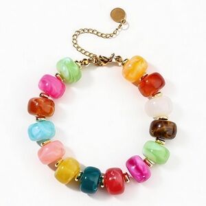 “Sea & Salt” Colorful Chunky Bead Bracelet